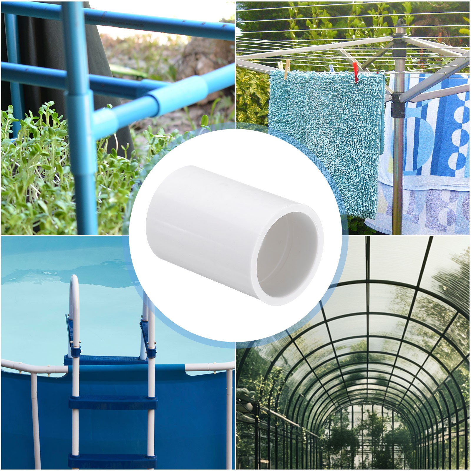 Pcs PVC Pipe Fitting 4 Inch Coupling Adapter (Socket x Socket), White
