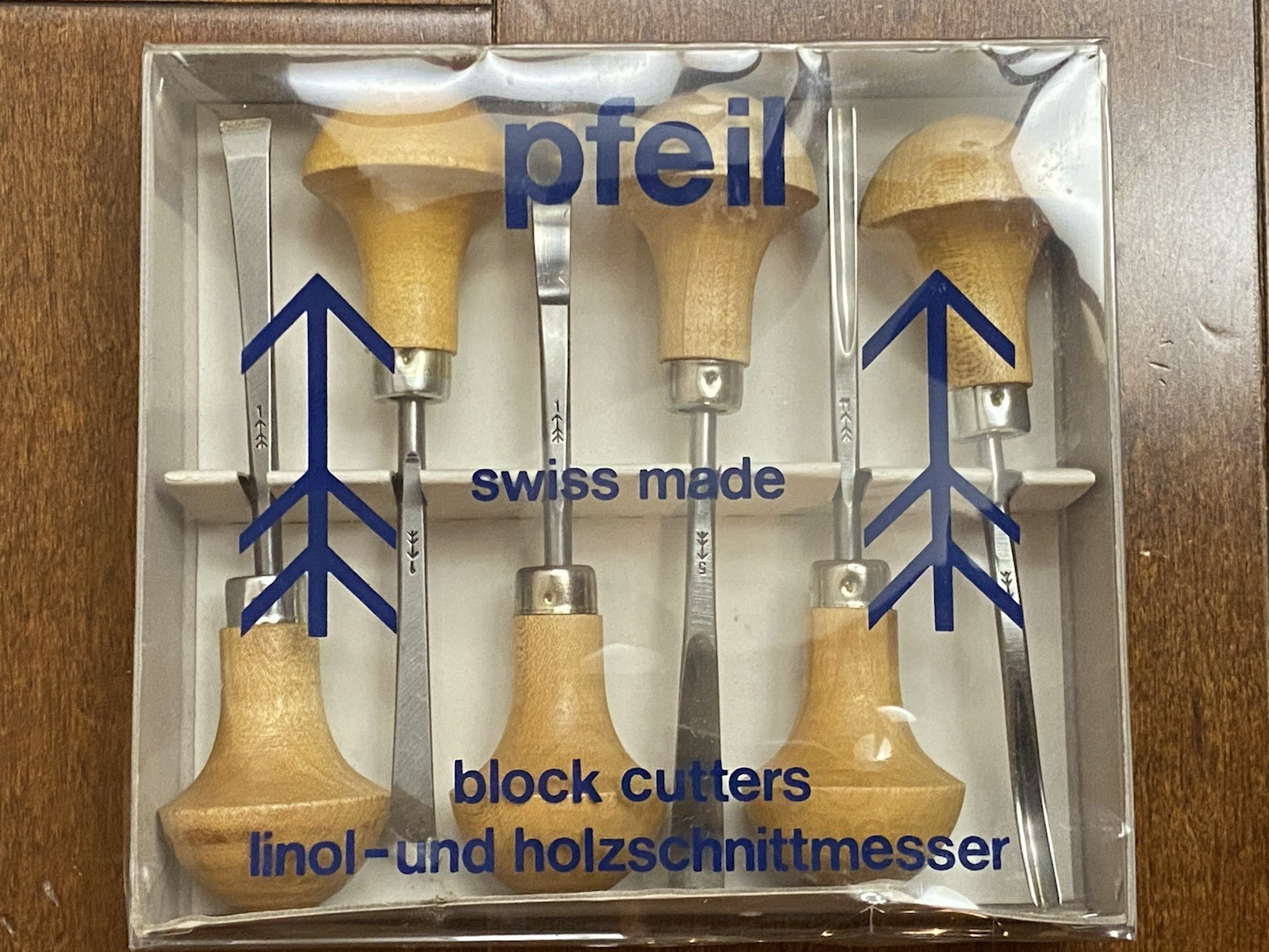 Pfeil "Swiss Made" Block Cutters Palm Carving Set-6 Pieces