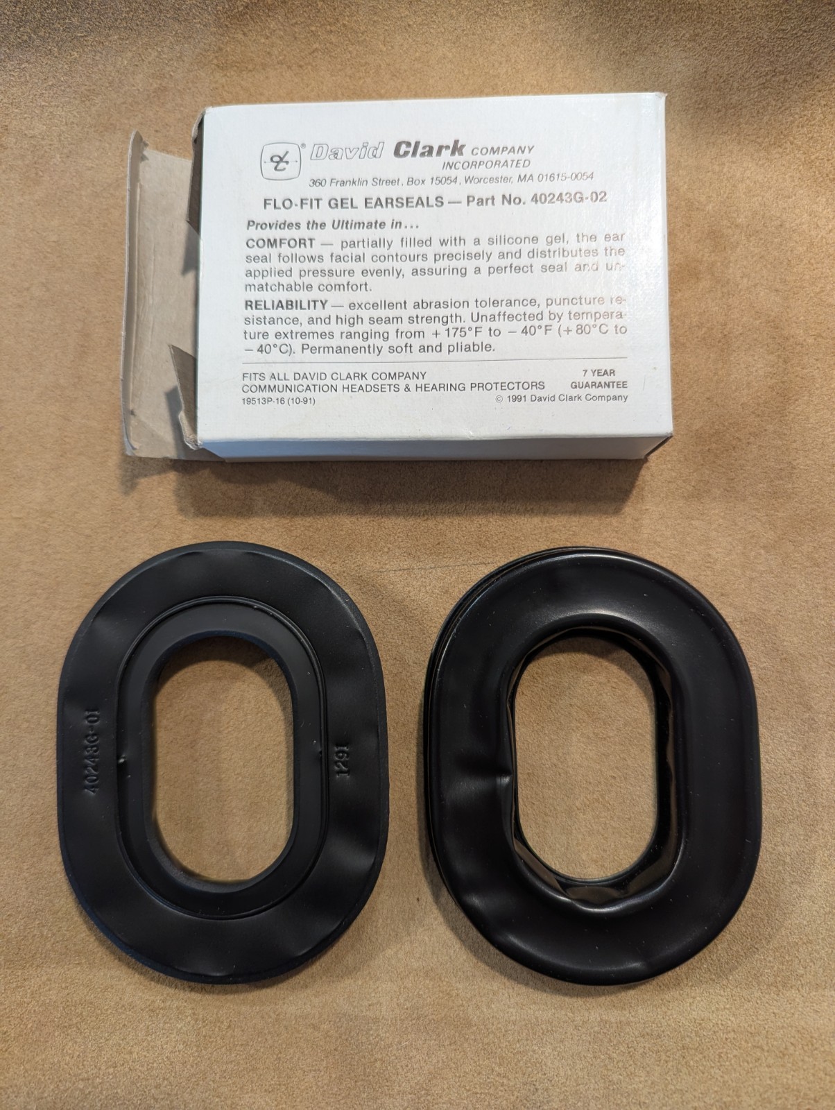 David Clark Flo-Fit Ear Seals No. 40243G-02 Hearing Protectors