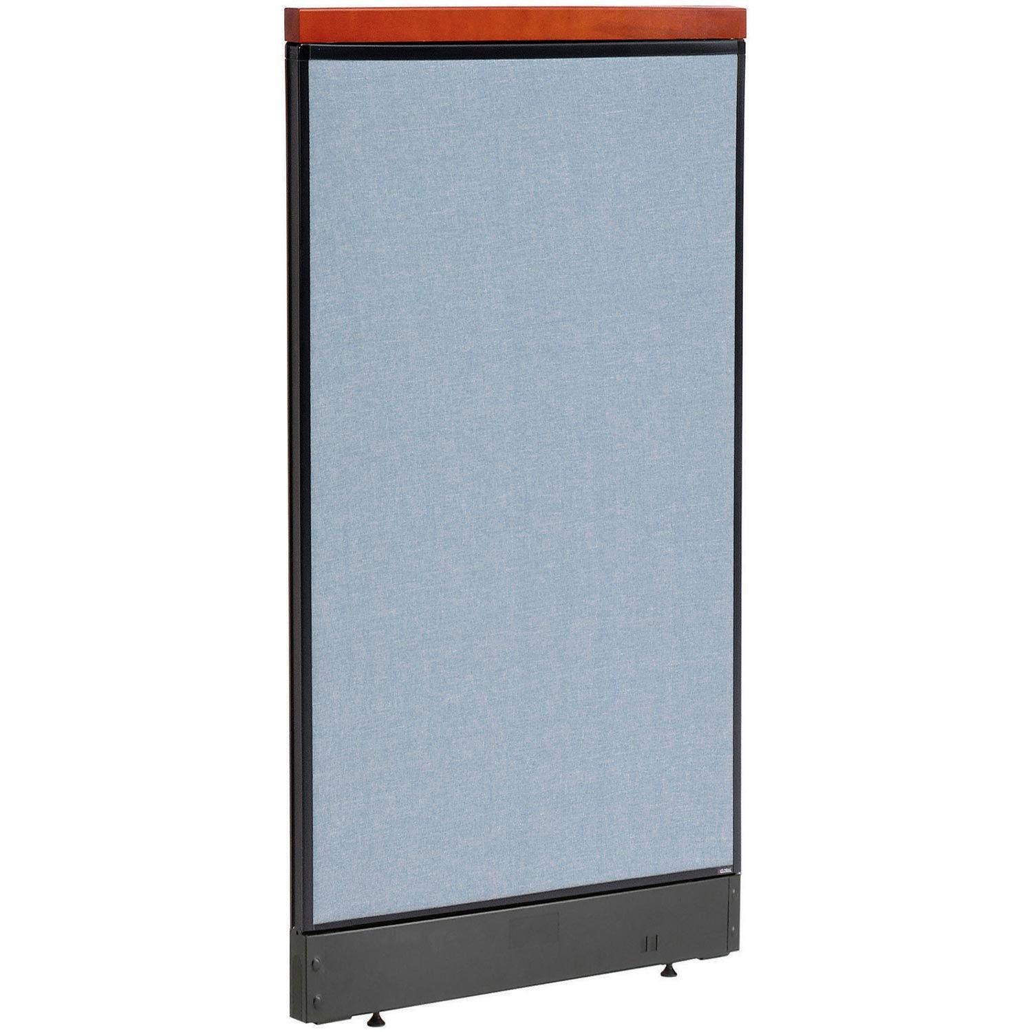 24-1/4"W x 47-1/2"H Deluxe Non-Electric Office Partition Panel with Raceway Blue