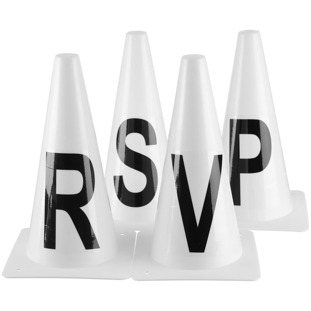Equiessent Dressage Cones Set/4 Prvs (467776wht-Set4)