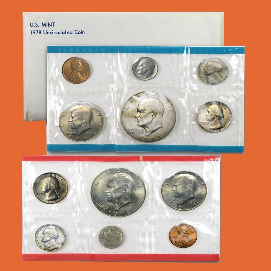 1978 U.S. Mint Set ~ 12 Coins ~ P & D ~ Uncirculated Government Packaging OGP