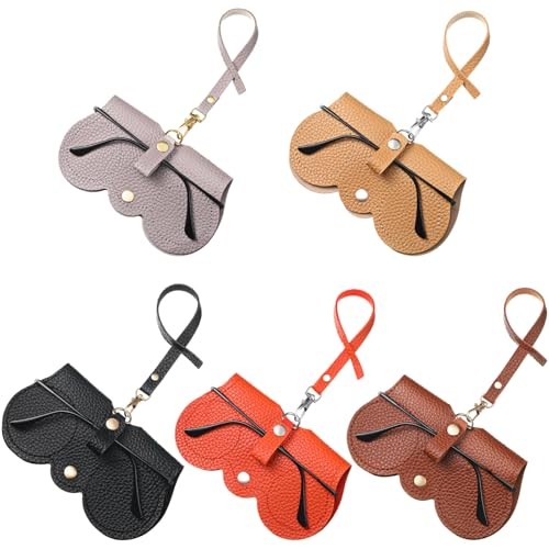 Soft Leather Sunglasses Bag Sunglass Holder for Purse Portable Leather 5