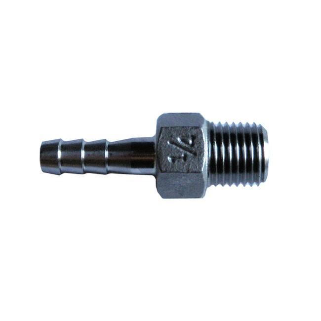 1/4" Barb X 1/4" MPT Adapter SS