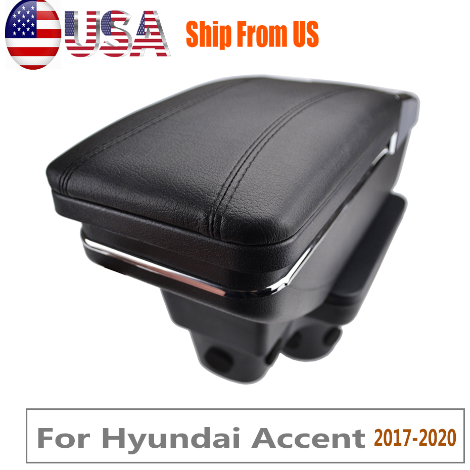 Rotable Armrest Center Console Storage For Hyundai Accent 2017 2018 2019 2020