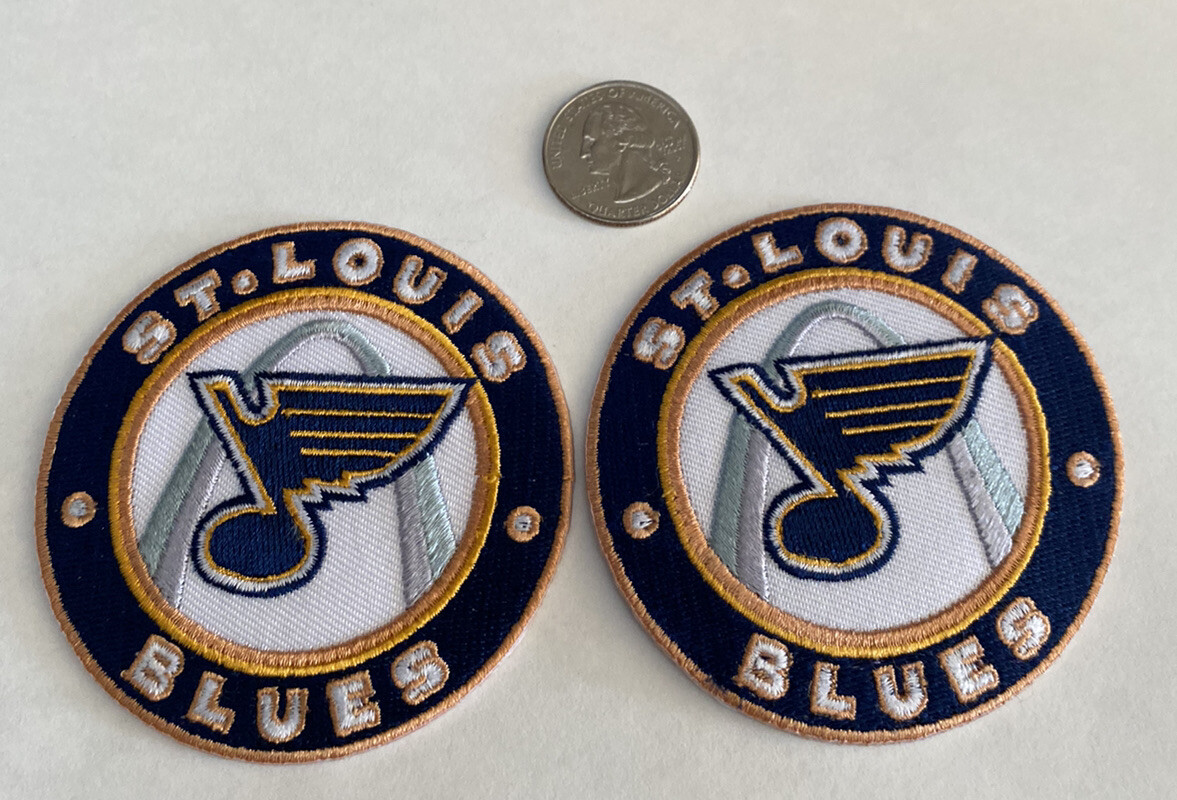 (2)-St Louis Blues  Vintage Style Embroidered Iron On Patches Beautiful! 3"x 3”