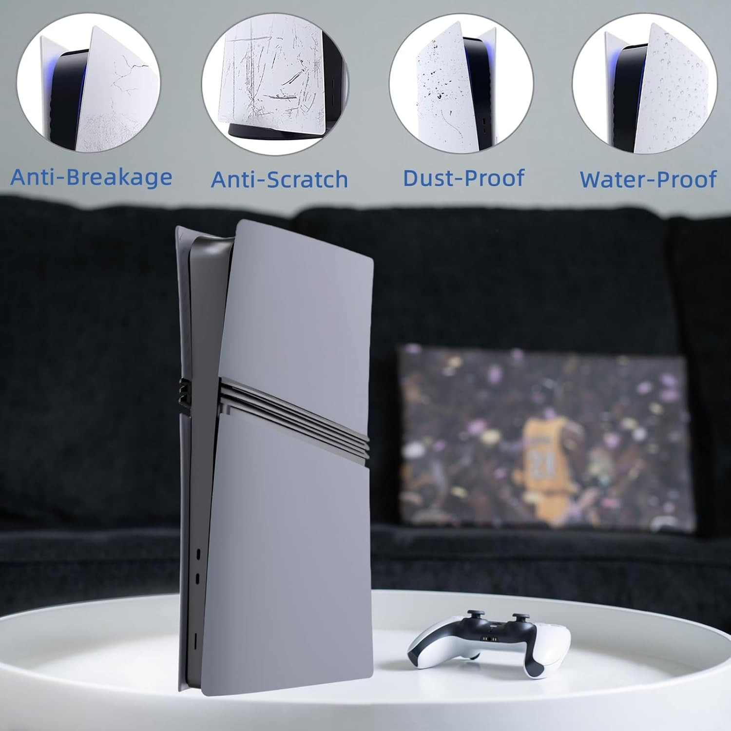 Digital Edition Cover Plates for New PS5 Pro Console, Shell Panels Compatible wi