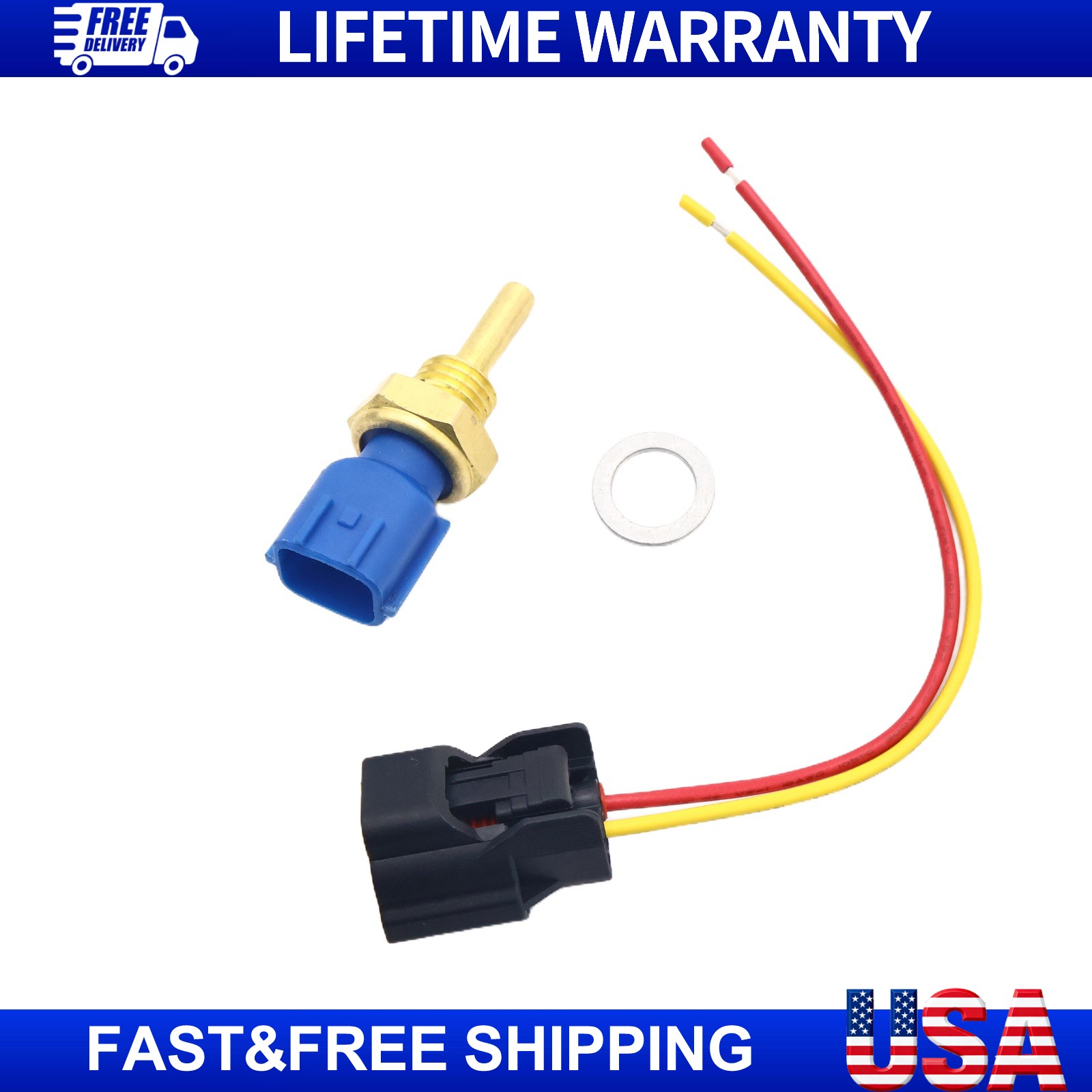 Fits Nissan Pathfinder Altima Coolant Temp Sensor 22630-44B20 With Connector