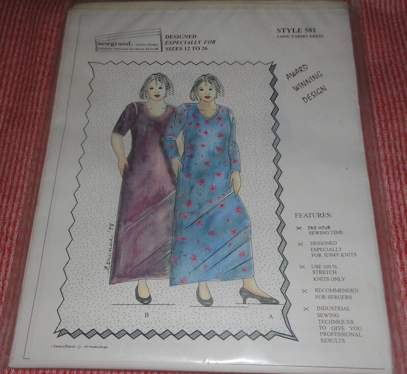 SEWGRAND PATTERN 501 ~ MISSES DRESSES ~ SIZE 12  14  16  18  20  22  24 26 UNCUT