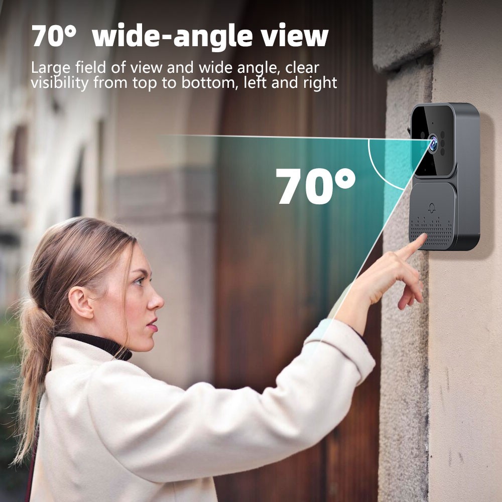 Wireless Video Doorbell Intercom System 1080P HD Camera w/ 4.3" IPS Screen