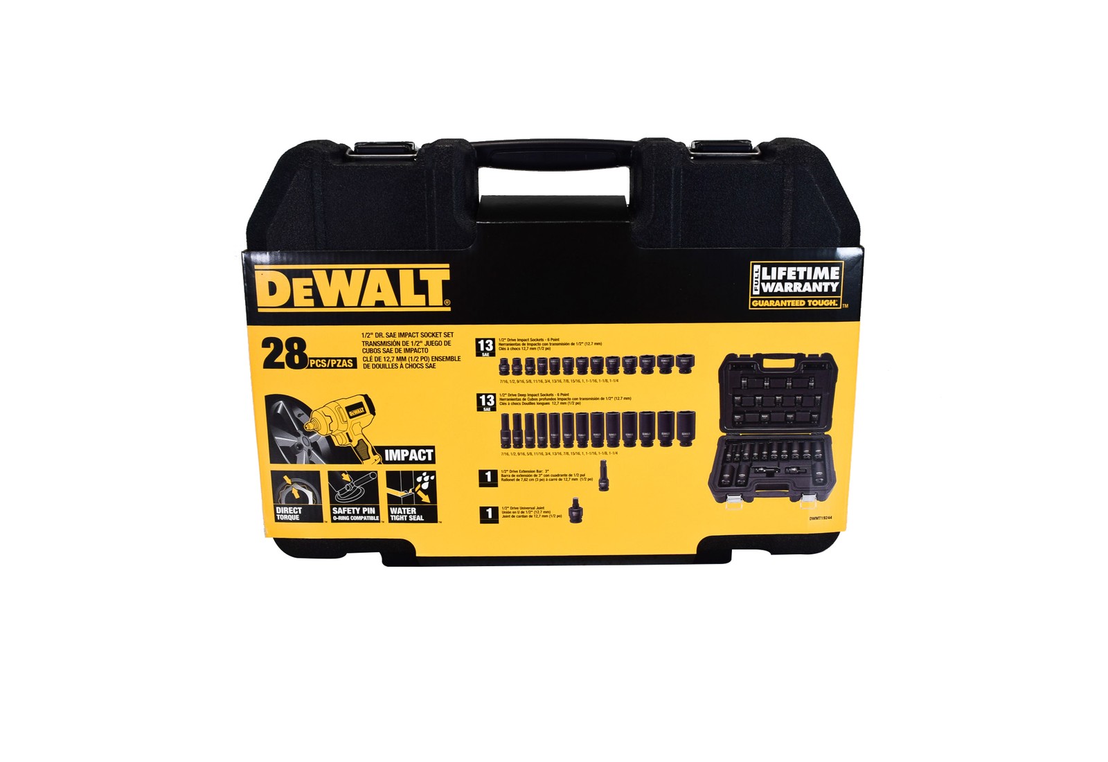 DeWalt DWMT19244 1/2" Drive SAE Impact Socket Set (28 Piece)