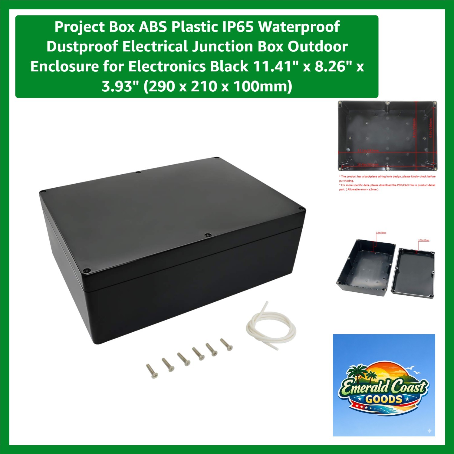Project Box ABS Plastic  Waterproof Dustproof Electrical Junction Box Outdoor...