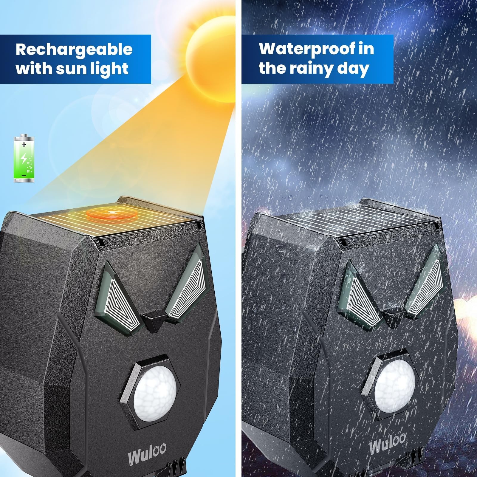 Wireless Solar Driveway Alarm System - Weatherproof Motion Sensor Detector, 1/2