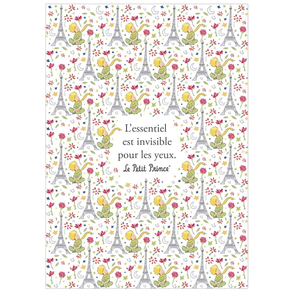 Kiub Notebook The Little Prince, the Eiffel Tower and Flowers (15x21cm)