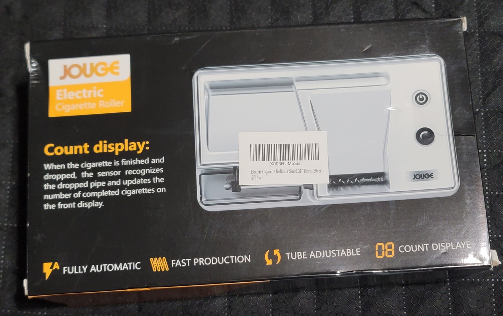 Jouge Electric Cigarette Roller Complete Set Box Count Display