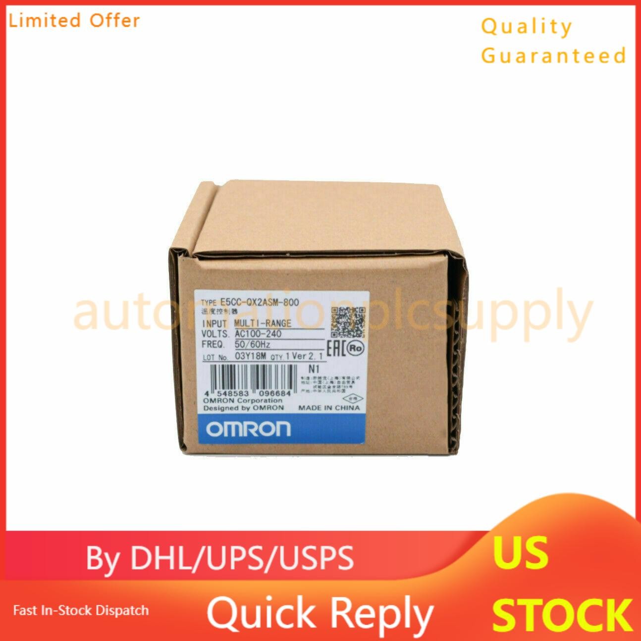 New in box Omron E5CC-QX2ASM-800 Temperature Controller 100-240VAC E5CCQX2ASM800