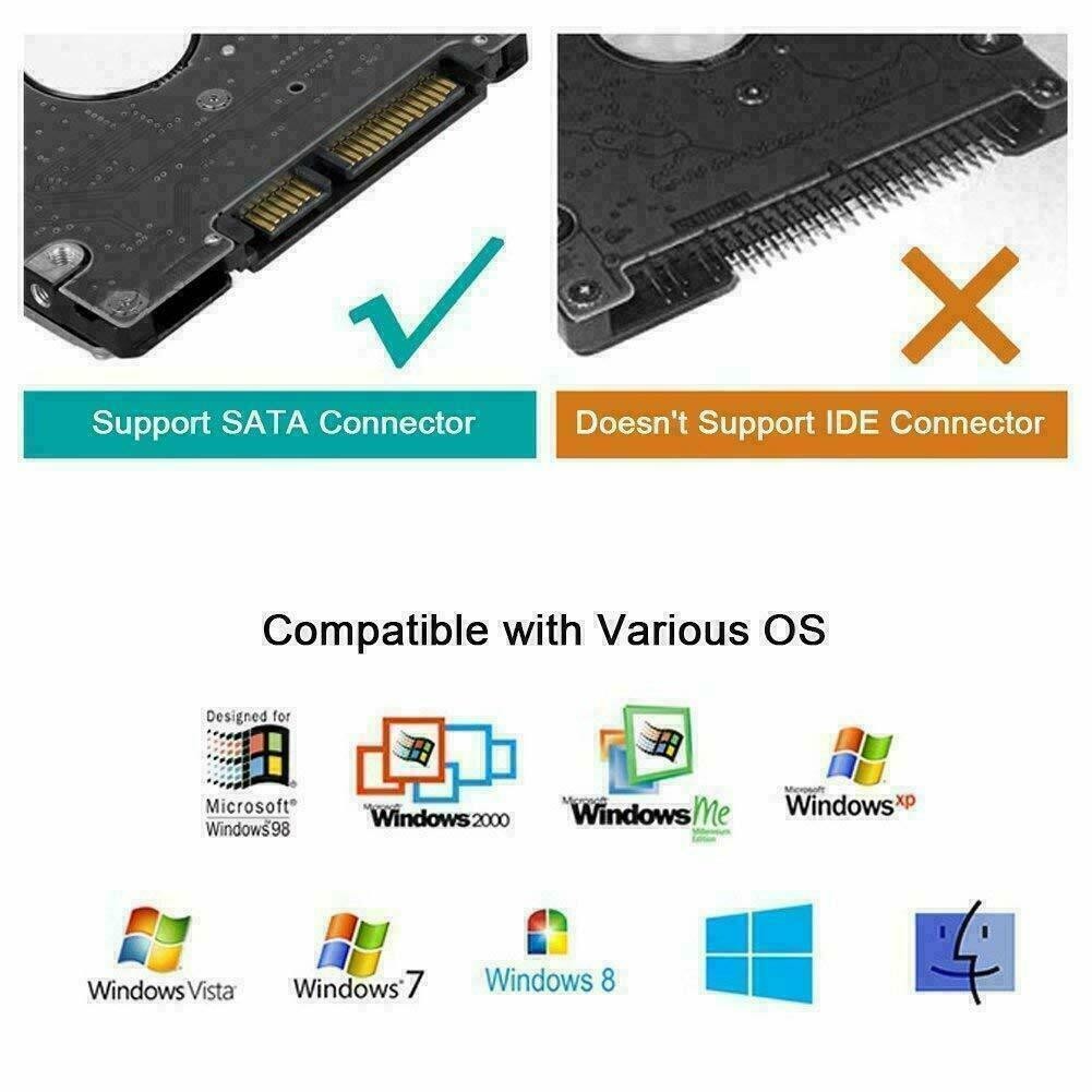 1PC SATA to USB 3.0 Cable USB to SATA III Hard Drive Adapter 2.5'' SSD HDD