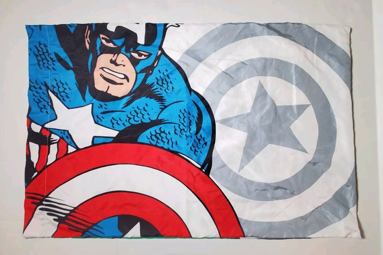 Marvel Comics Incredible Hulk Captain America Pillowcase Standard Double Sided