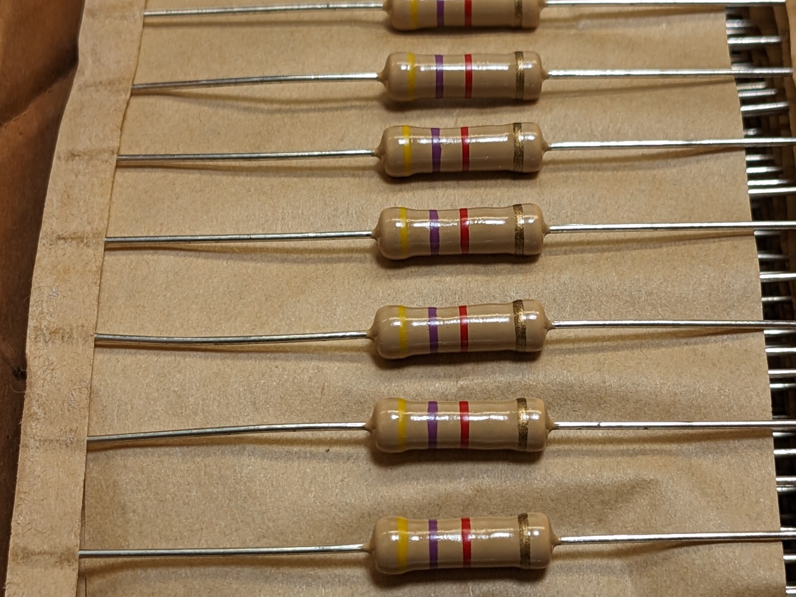 100x RG Allen Resistors Radar Electric R200G472JT carbon film aviation vintage