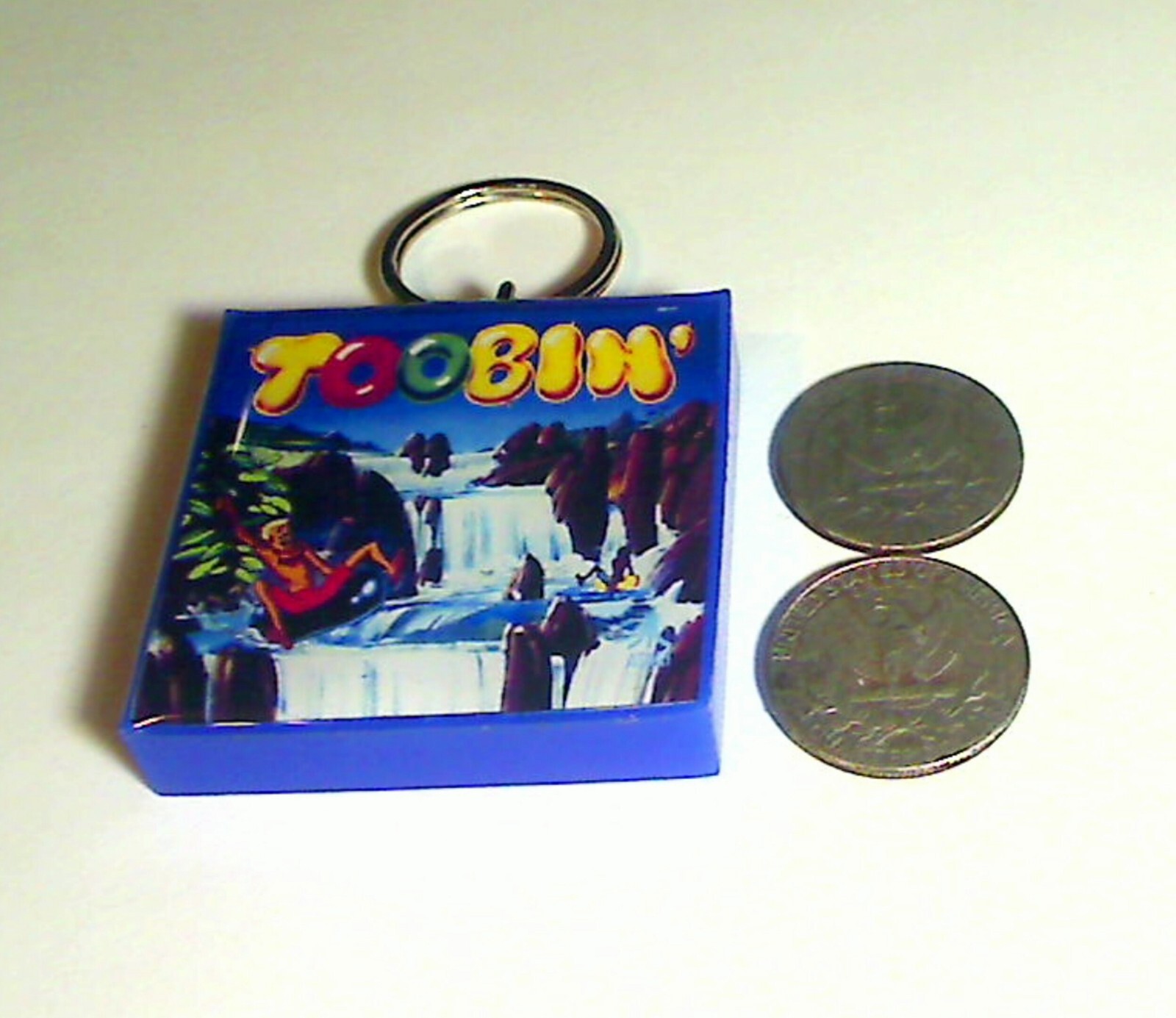 Toobin Arcade Marquee Coin Door accessory Keychain