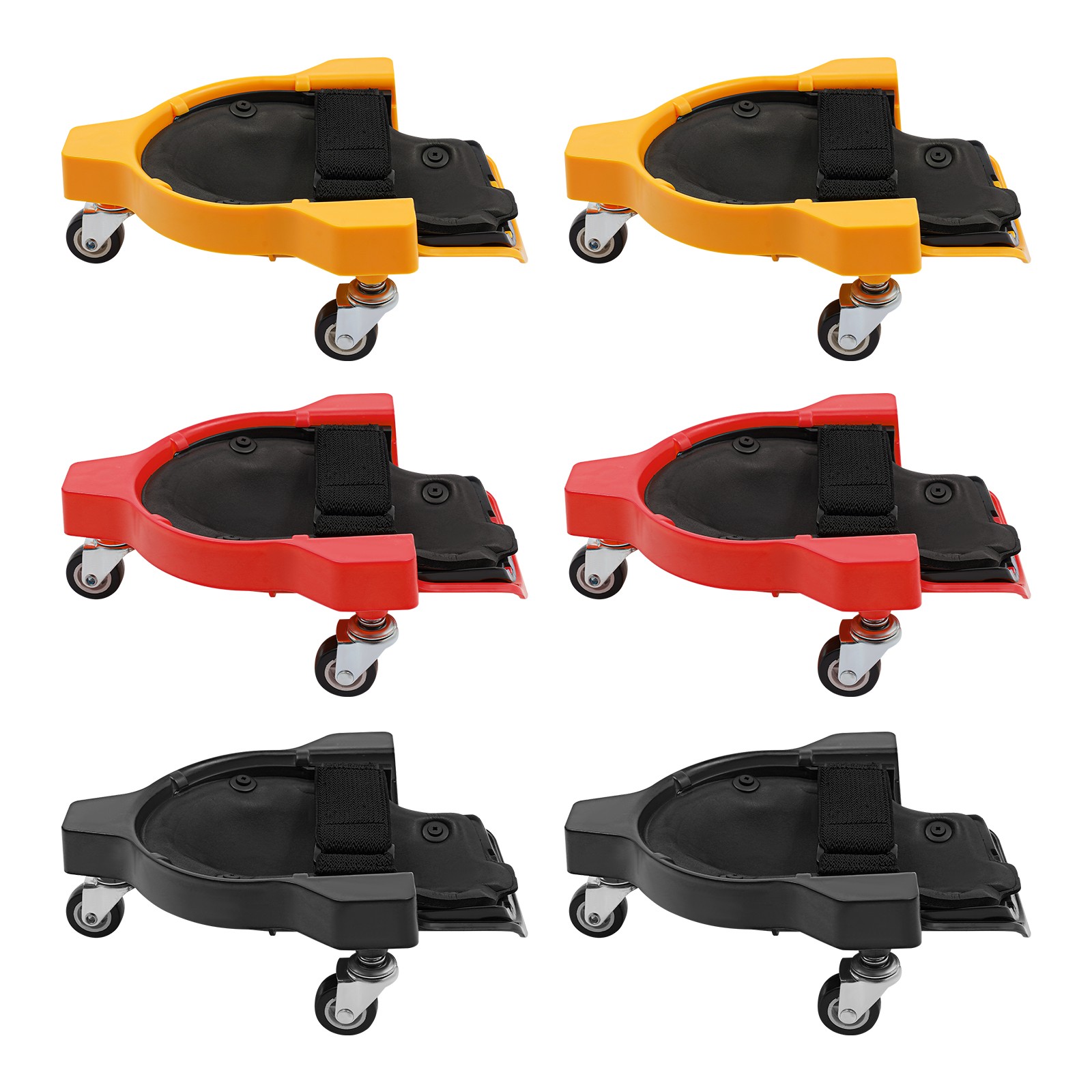 Rolling Knee Pads With 3wheels Flexible Sliding Knee Pads With Adjustable Straps