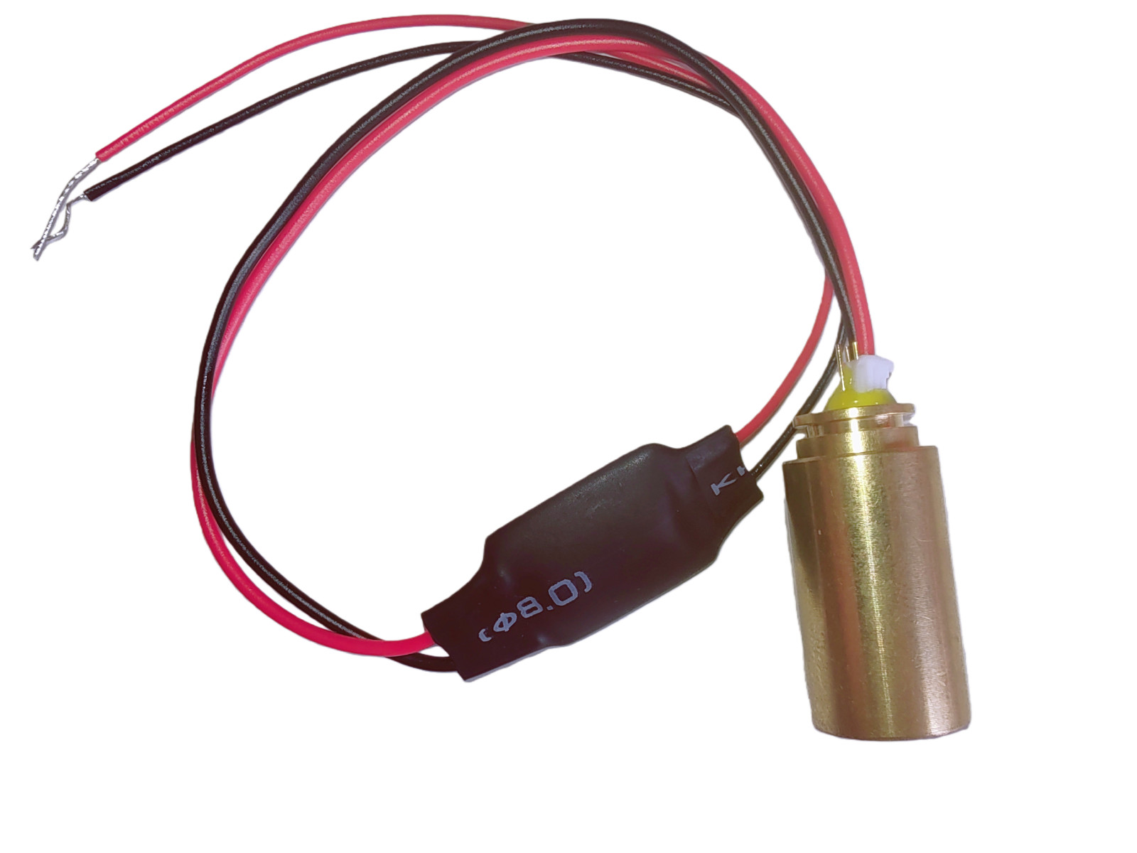 571nm ~574nm 30mw ~ 59.9mw Yellow Light Laser Module With Driver 3-5V 12x24mm