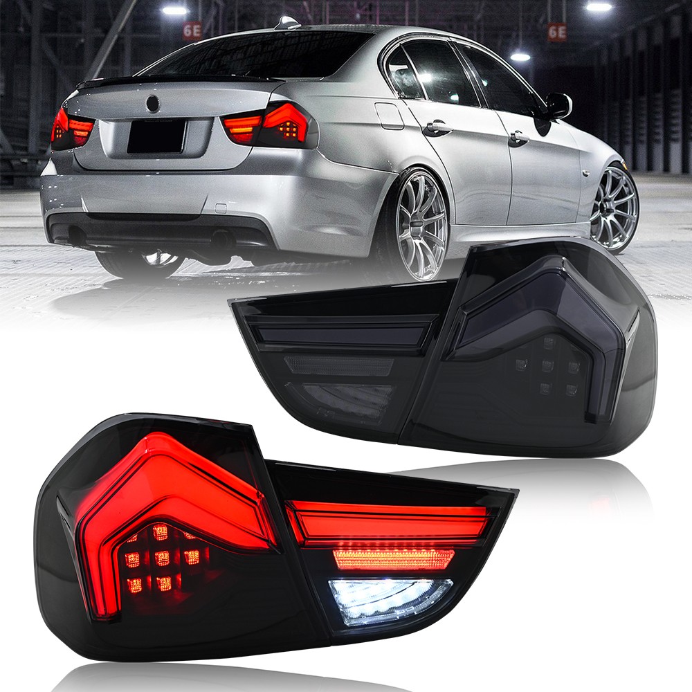 USED Smoked LED Tail Lights For BMW E90 3 Series Sedan 2009-2012 Brake Rear Lamp
