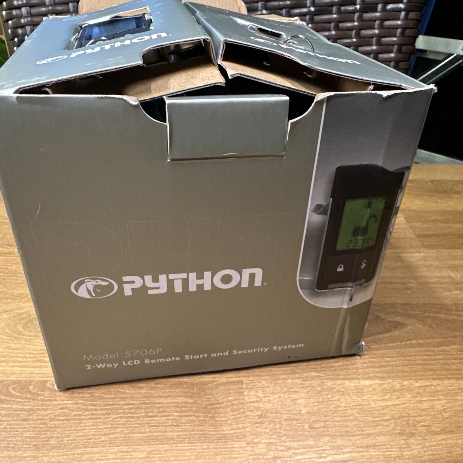 Python 5706P 2-Way LCD Key fob Car Alarm Security Remote Start System 1-Mile