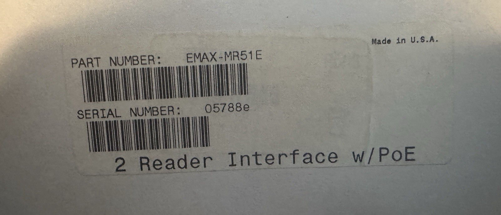 EMAX MR51e 2 Reader Interface w/PoE Access Control Board EMAX-MR51E