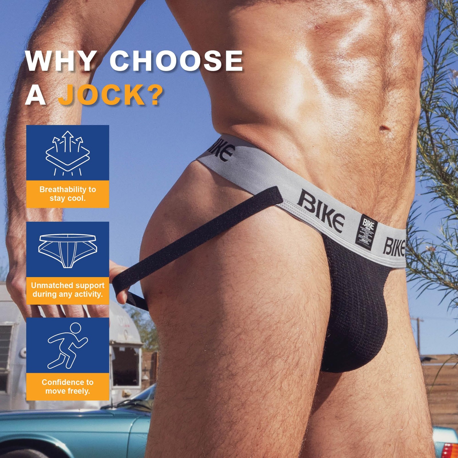 Classic Jockstrap (Blue, L)