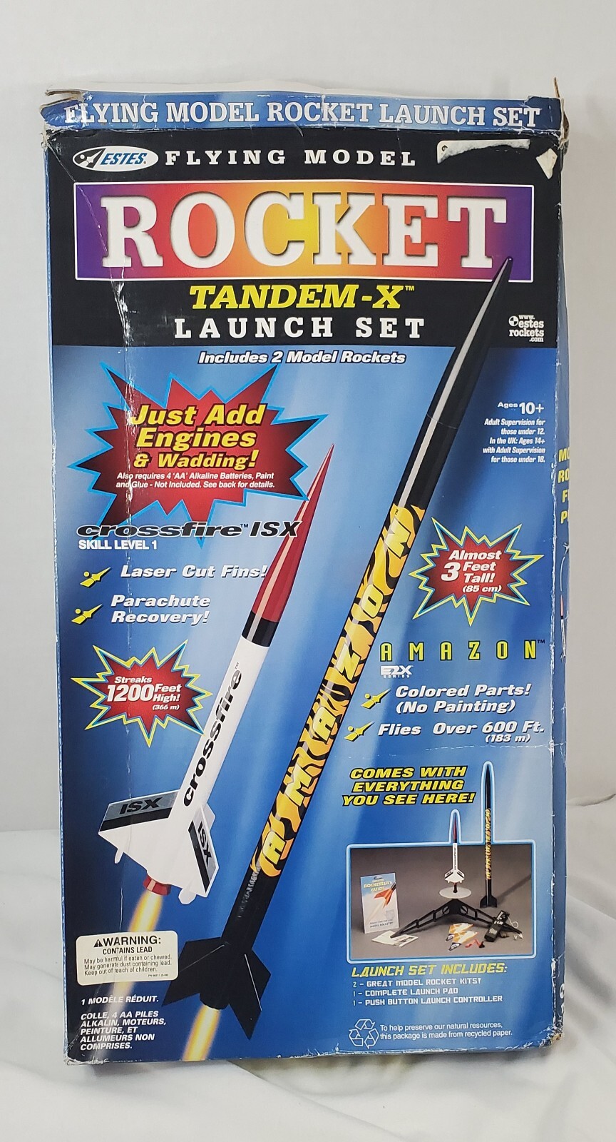 Vintage 2006 Estes Tandem X Model Rockets Launch Set 1483
