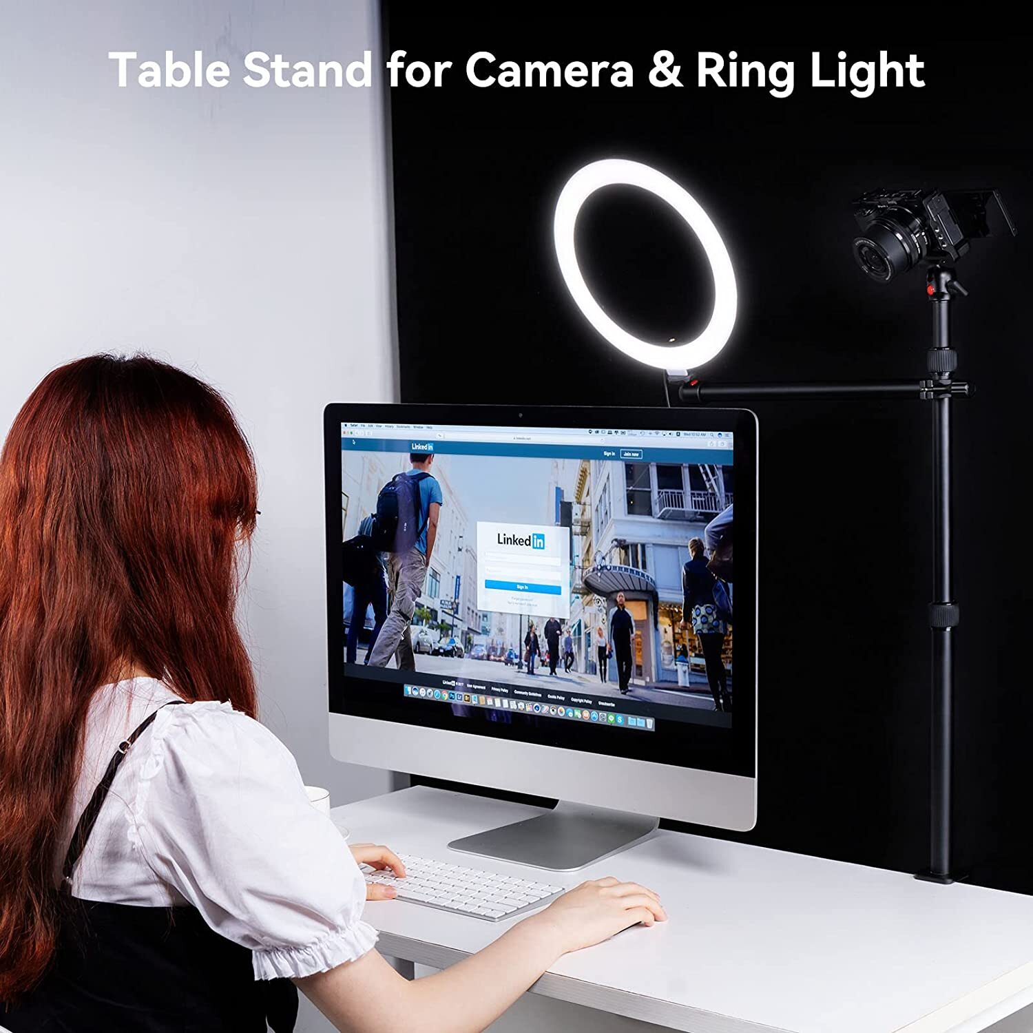 SmallRig Camera Desk Mount Table Stand Ball Head & Magic Arm Max Load 10KG-3992