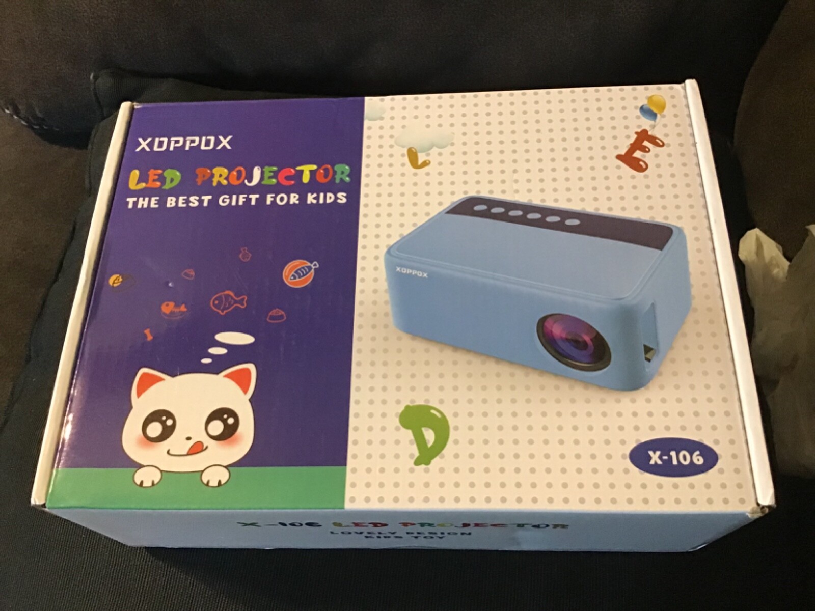 XOPPOX LED KIDS PROJECTOR  Kids Cartoons Toys Games W/Projector Screen NIB!