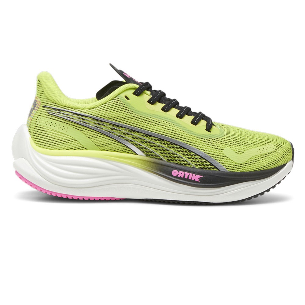PUMA Velocity Nitro 3 Psychedelic Rush Running  Womens Yellow Sneakers Athletic