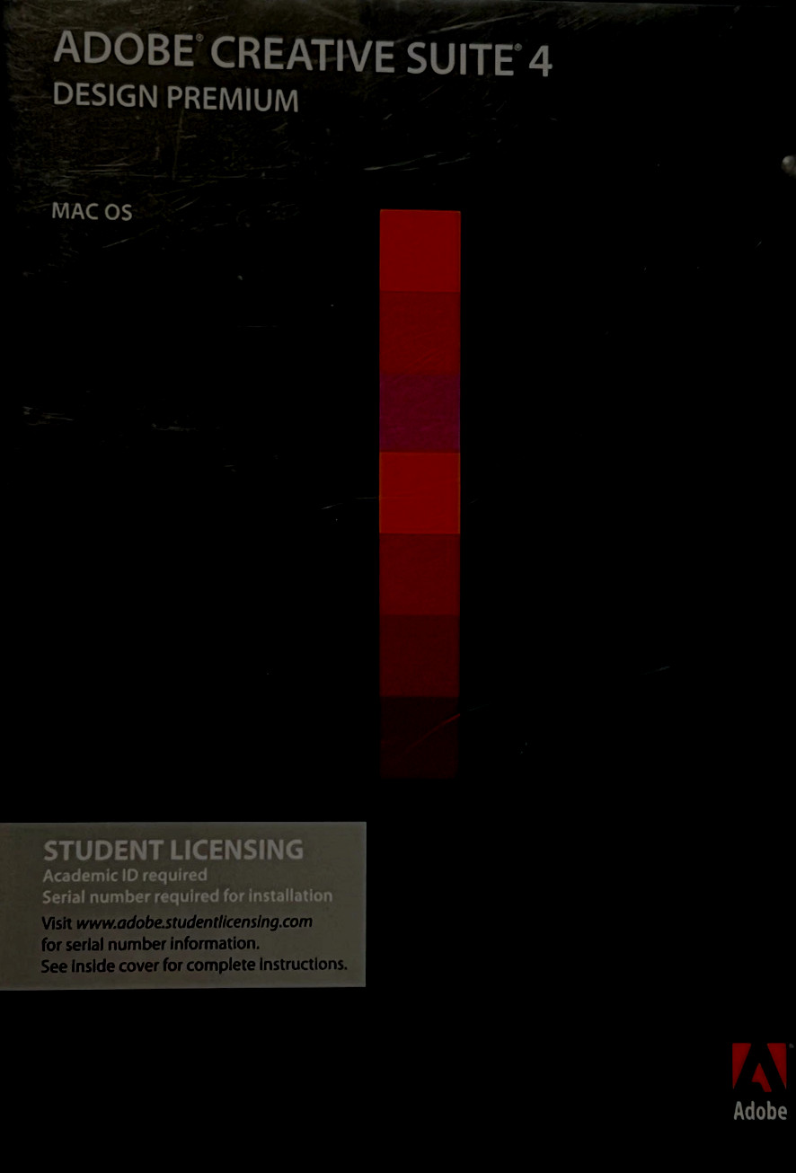 Adobe Creative Suite 4 CS4 Design Premium MAC OS Student Edition #B2
