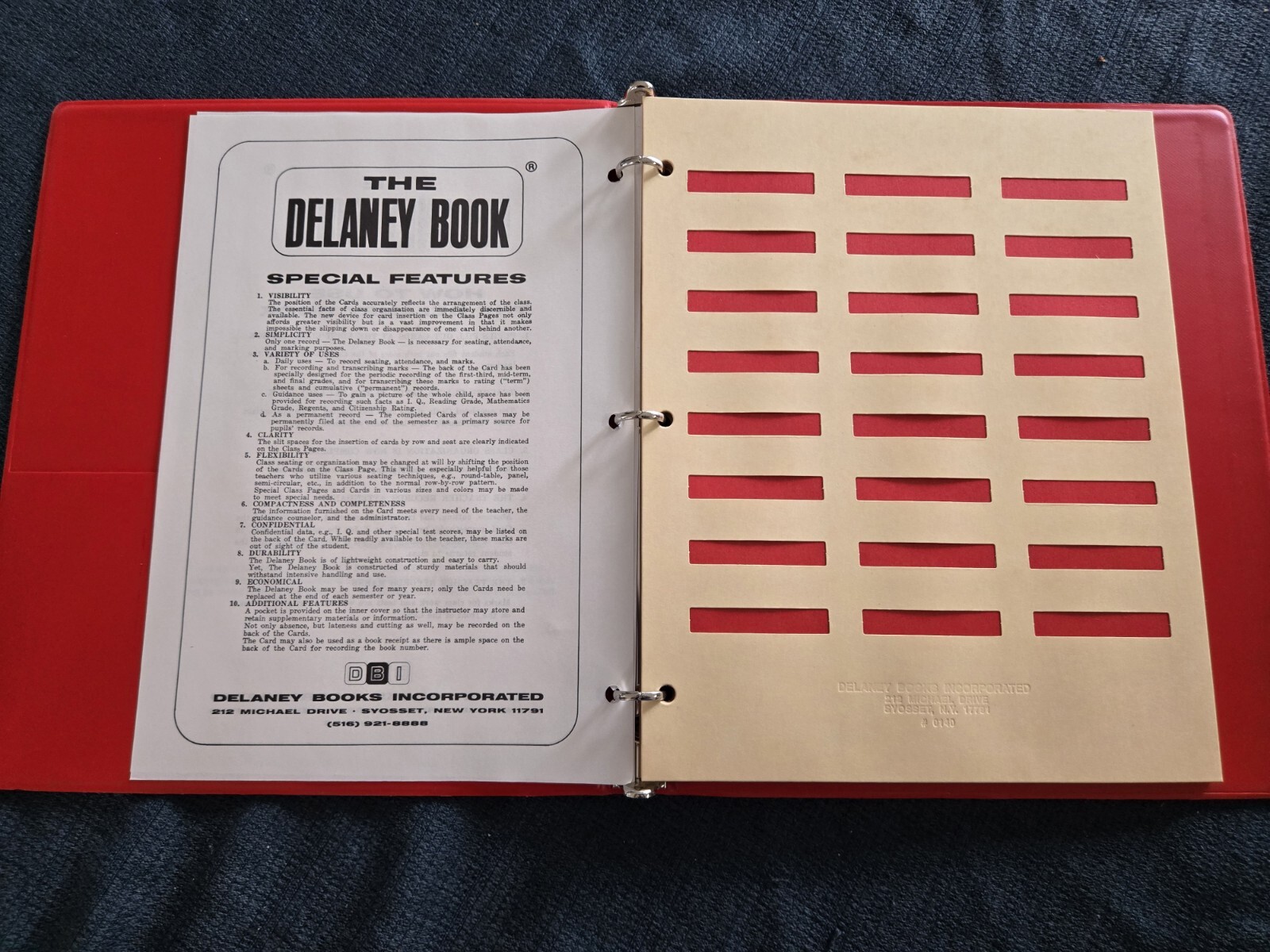 Delaney Books - Trusted Classroom Organizer, Brand New with Inserts