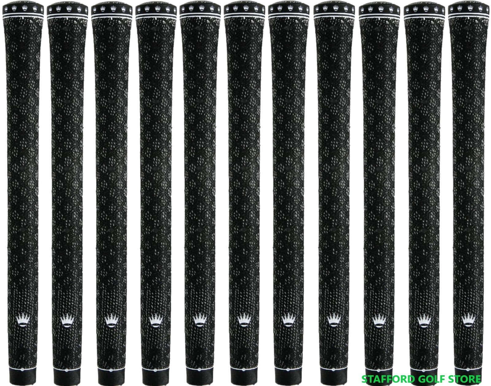 Royal Link Tech Full Cord Grips Standard Core .60" Round Black Set of 11 New