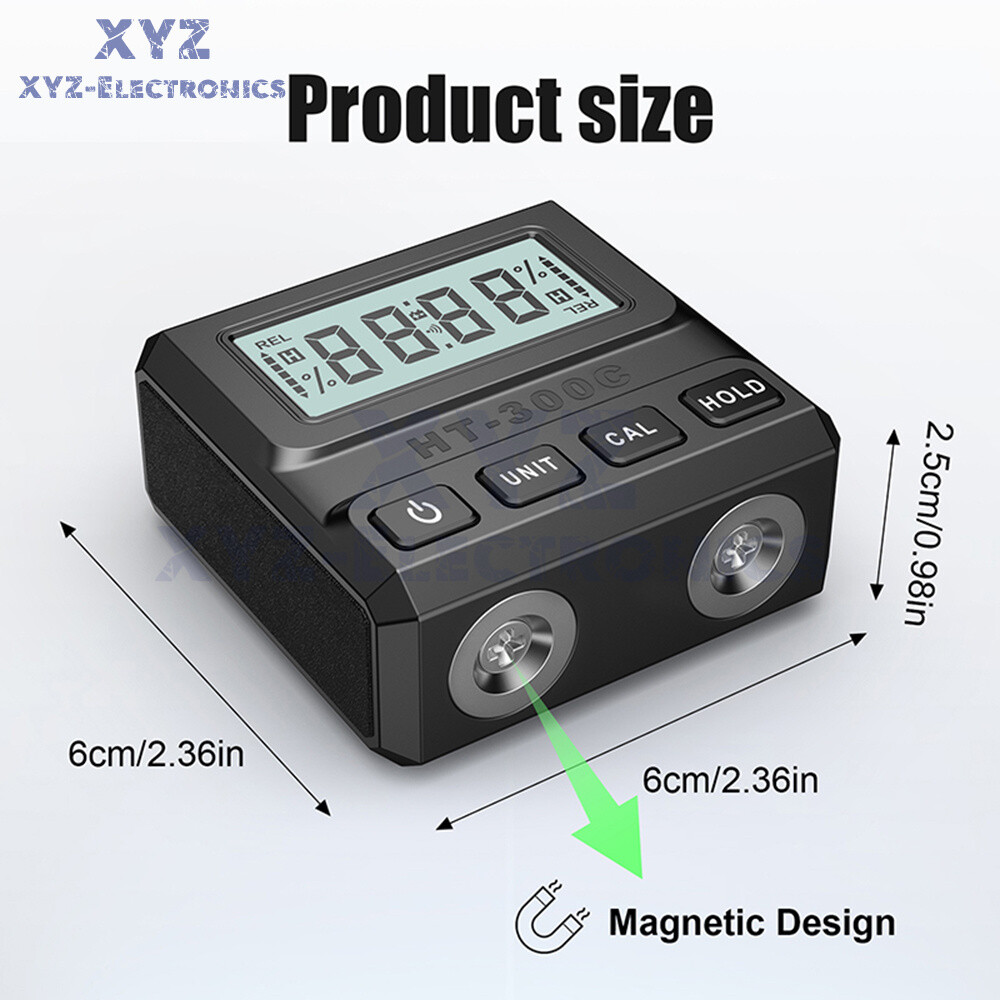 Digital Protractor Inclinometer Magnetic Level Box LCD Angle Finder Bevel Gauge