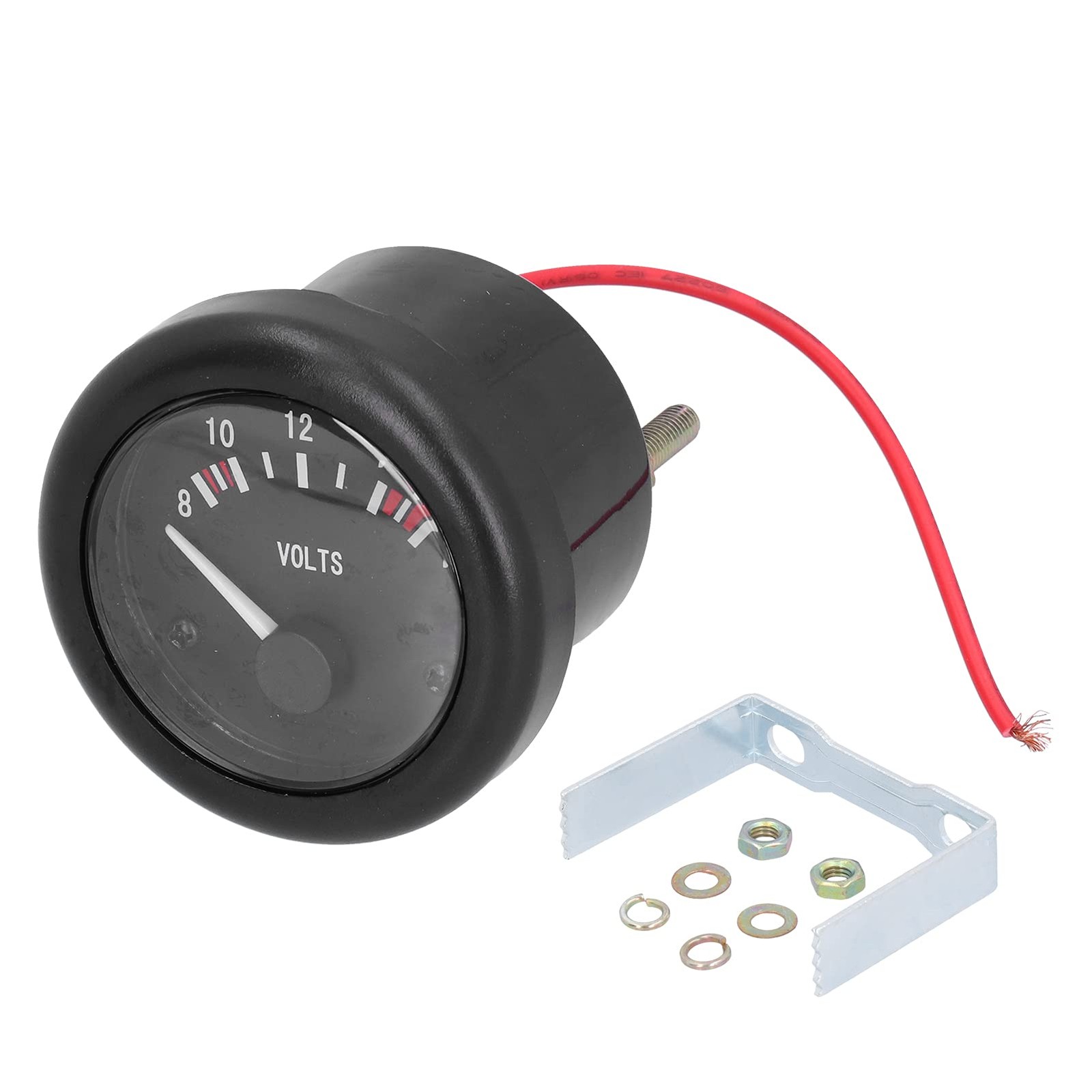 Marine Voltage Gauge 12V 52mm/2.04in IP67 Voltmeter Indicator Light Yacht