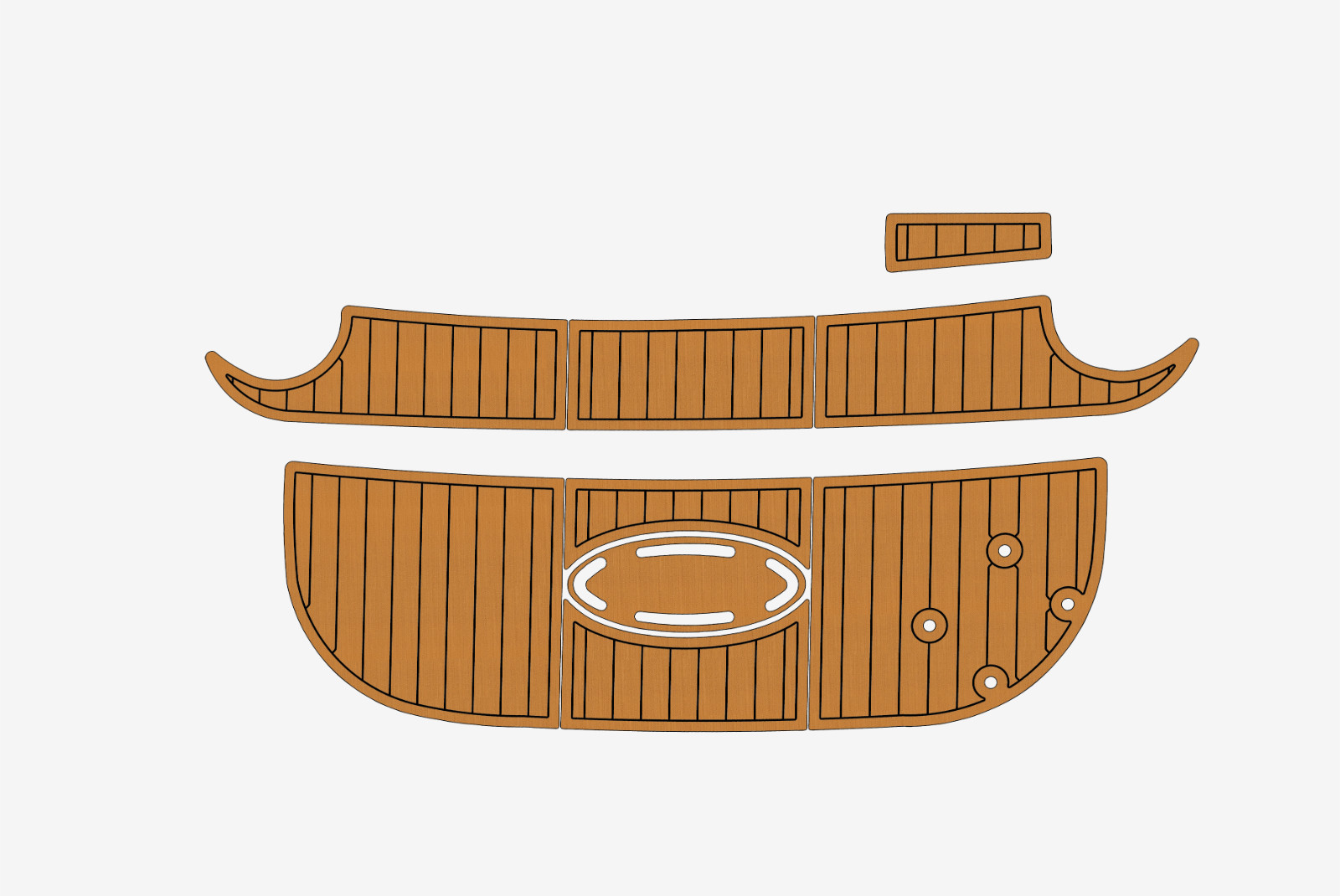 2004-2009 Larson 260 Cabrio  Anti-slip mat Custom EVA teak marine deck flooring