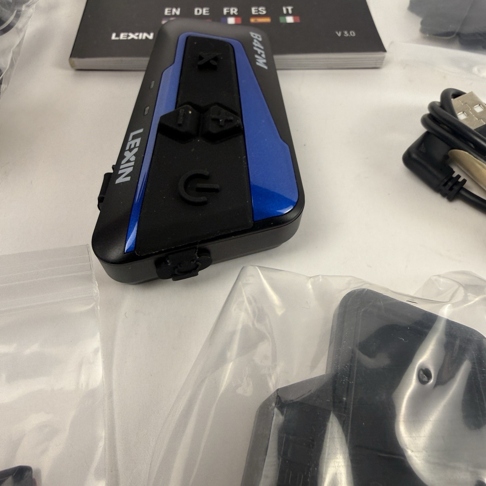 Lexin B4FM Motorcycle Bluetooth Intercom Single Unit Headset Communication
