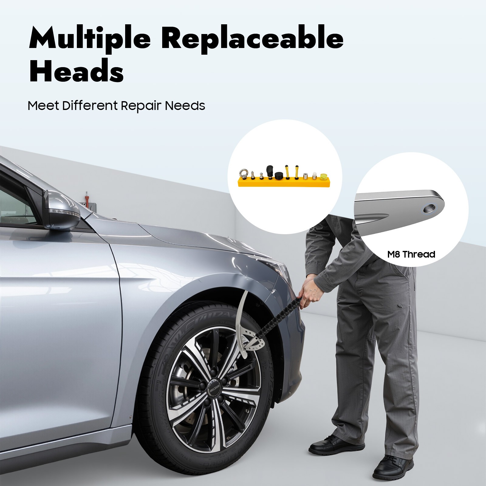 Car Fender Damage Repair Tools Adjustable Auto Dent Removal Kit Angle With bag