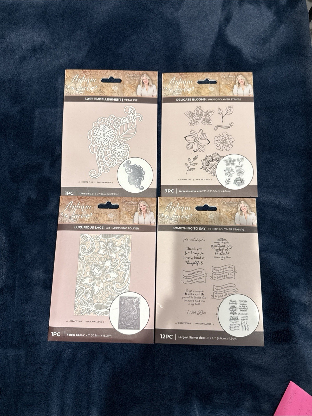 Crafter's Companion Sara Signature Antique Lace Collection Dies Set, Stamp Set