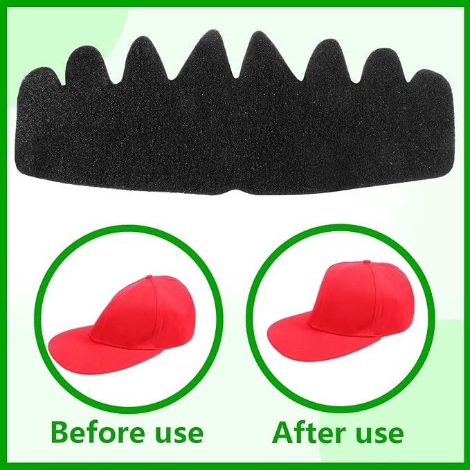 10 PCS Black Baseball Caps Inserts, Flexible Washable Hat Shaper Insert...