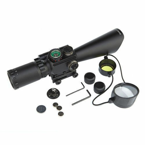 ANS 3.5-10X40E Red/Green Mil-Dot Sight Scope + Tactical Red Mil Dot Laser Sight
