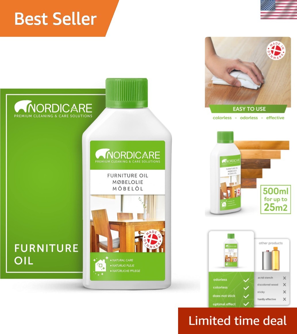 Colorless Wood Oil - Eco-Friendly Care for Oak, Pine & Larch - Made in Denmark