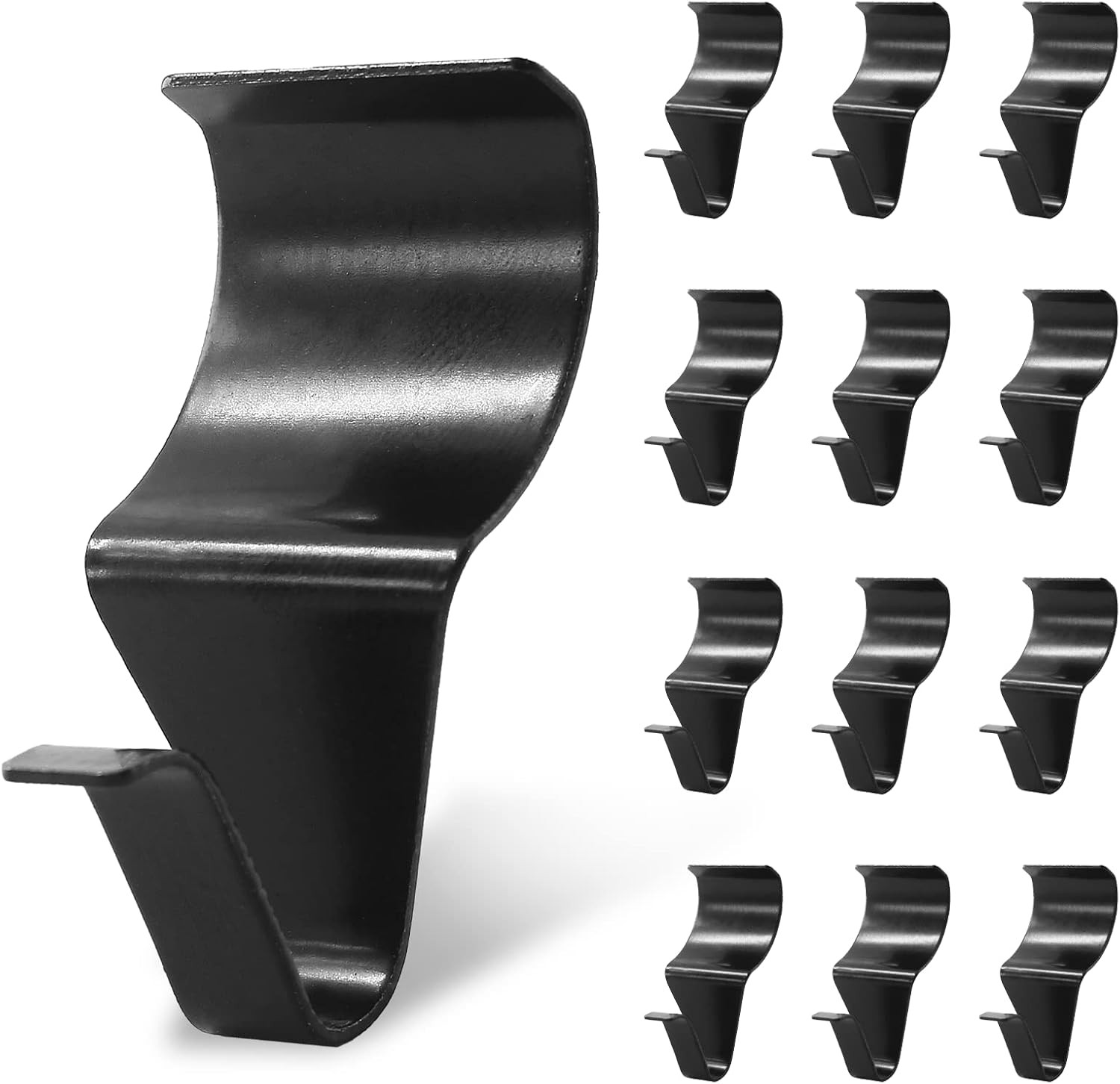 Biaungdo 12 Pcs Vinyl Siding Hooks, Heavy Duty Stainless Steel Black Vinyl Sidin