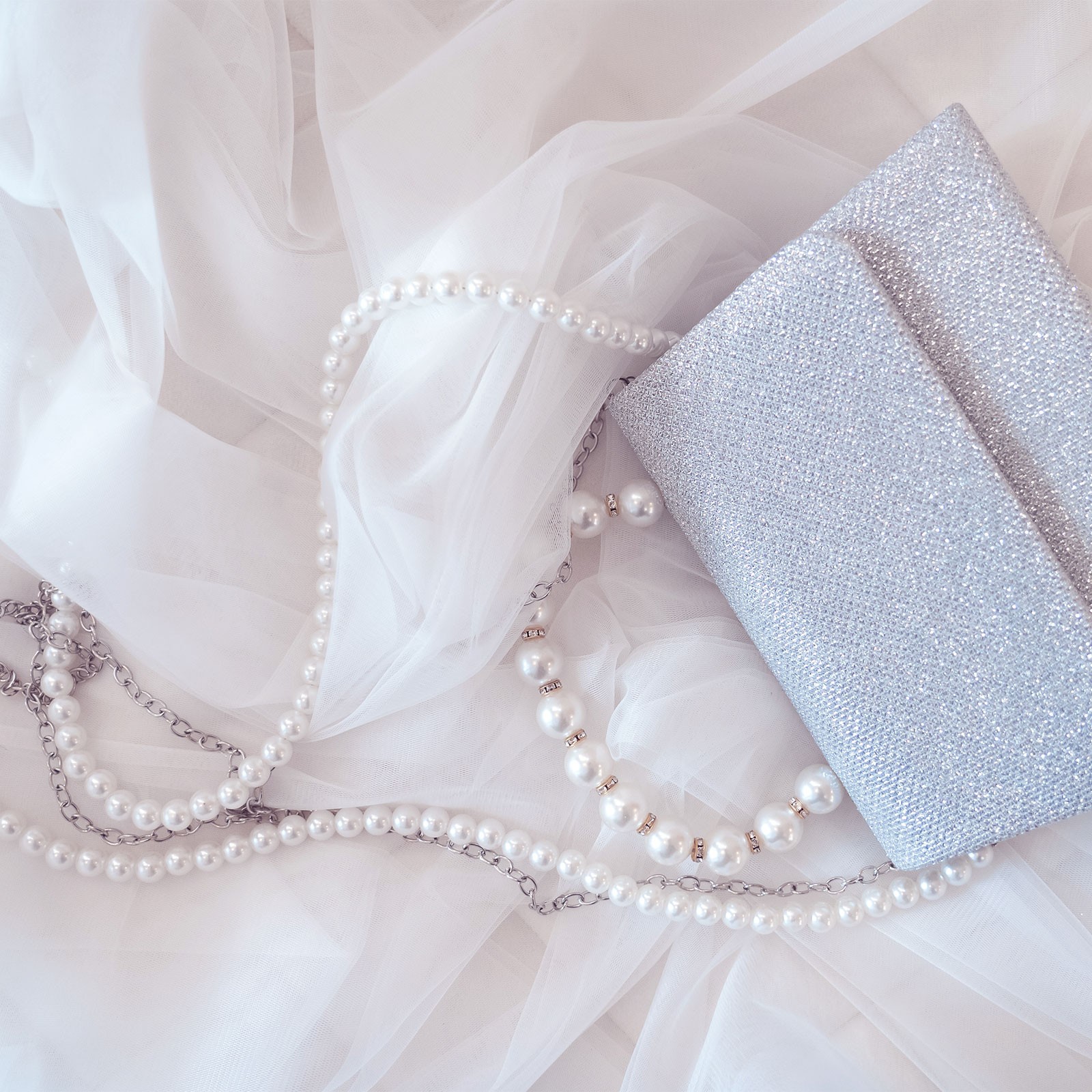 Imitation Pearl Purse Strap, 24" Handbag Chain with Spring Clasp, 18mm