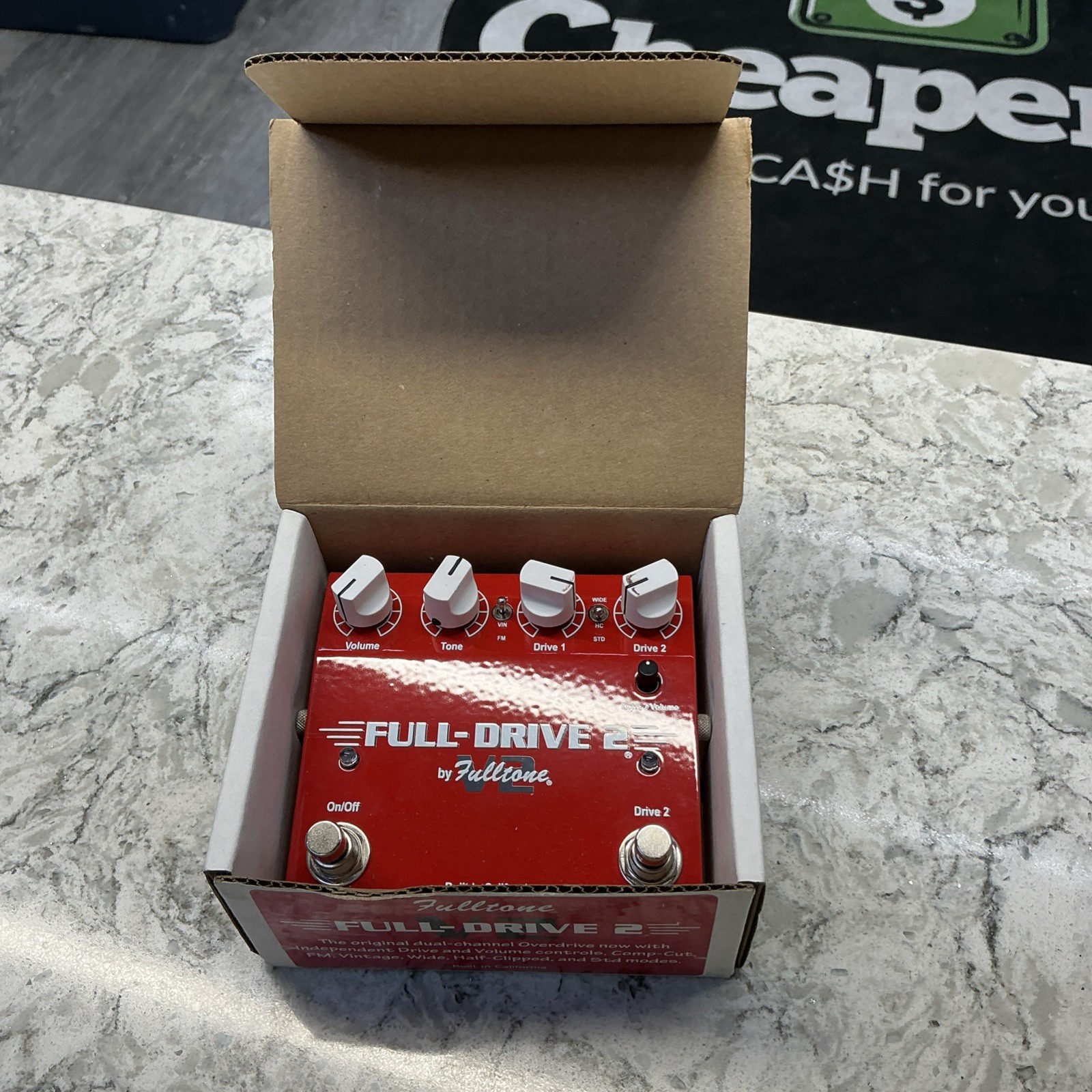 Fulltone Full-Drive 2 Overdrive Effects Pedal - Fiesta Red