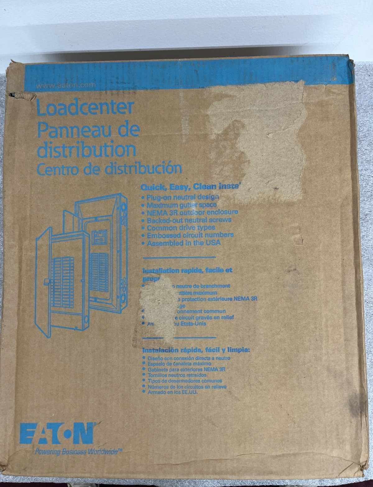 Eaton Loadcenter CHP14B100R Outdoor Main Breaker 14 Space 28 Circuits 100 AMP